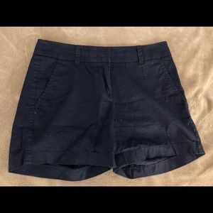 Navy fabric shorts